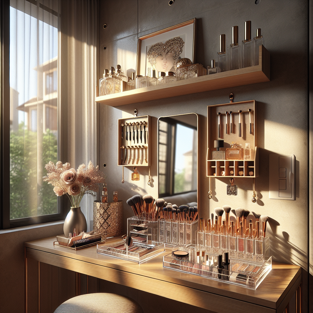 จัดระเบียบโต๊ะเครื่องแป้งคอนโดพื้นที่น้อย งบน้อยก็ปังได้! ฮีลใจทุกครั้งที่แต่ง